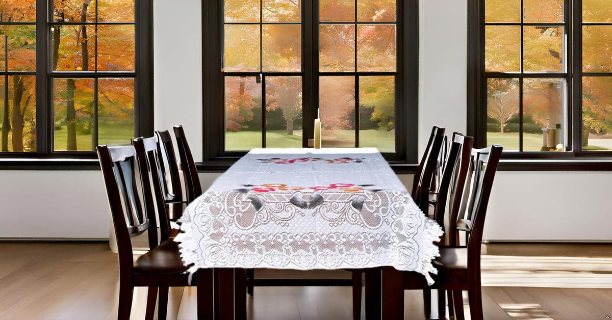 Dining Table Cover WHT Rectangular, Washable, 40x60Inch