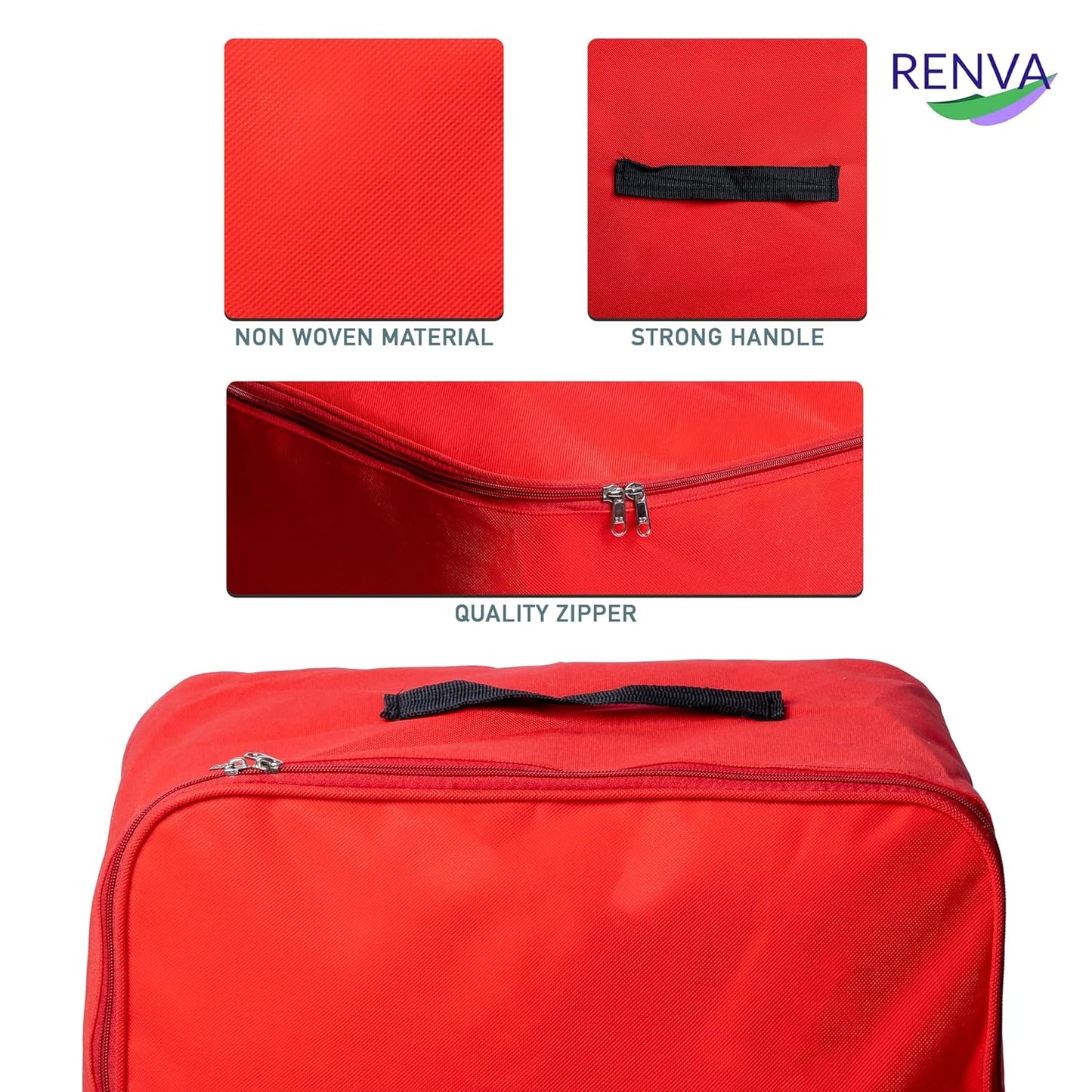Underbed Storage Bag RED, Foldable, Moisture-Proof, 30L