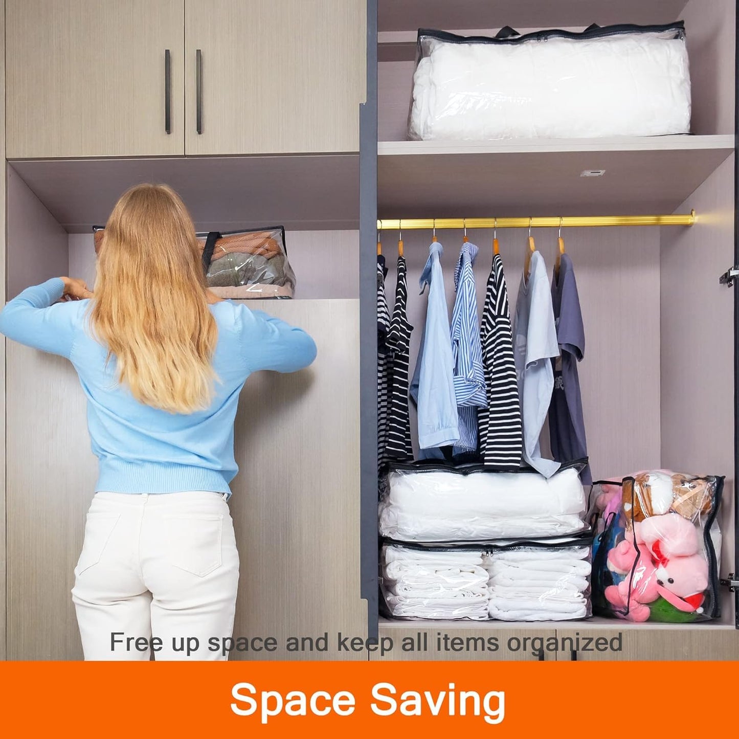 Underbed Storage Bag TRN, Foldable, Moisture-Proof, 70L