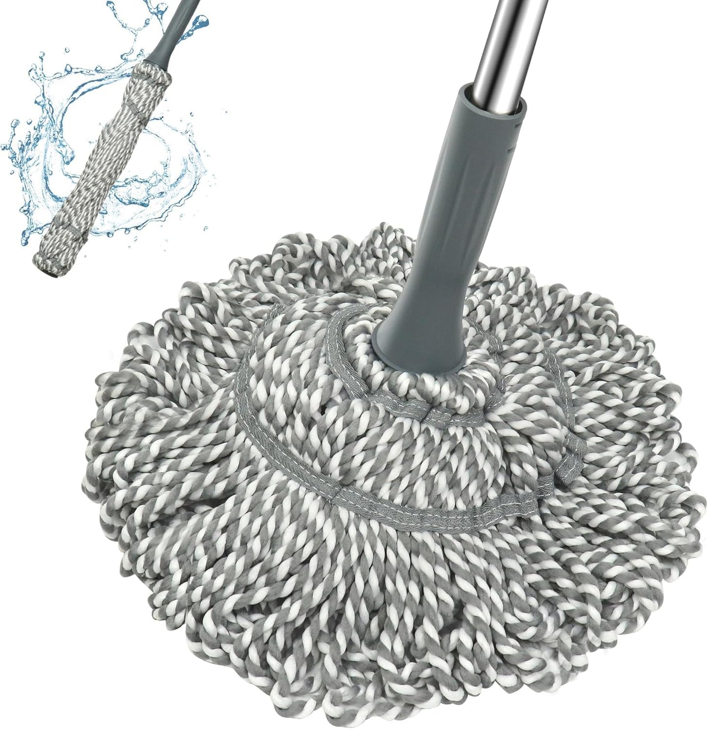 Self-Wringing Twist Mop, 44.5" Handle, Heavy Duty Floor Cleaner