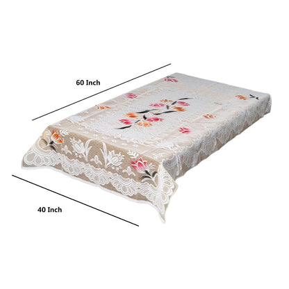 Dining Table Cover BRN Rectangular, Washable, 40x60Inch