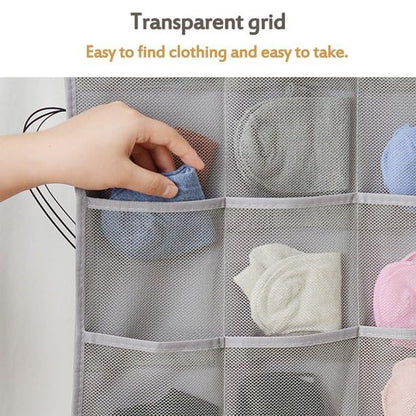 30 Pocket Hanging Organizer GRY – Double Sided, Rectangular