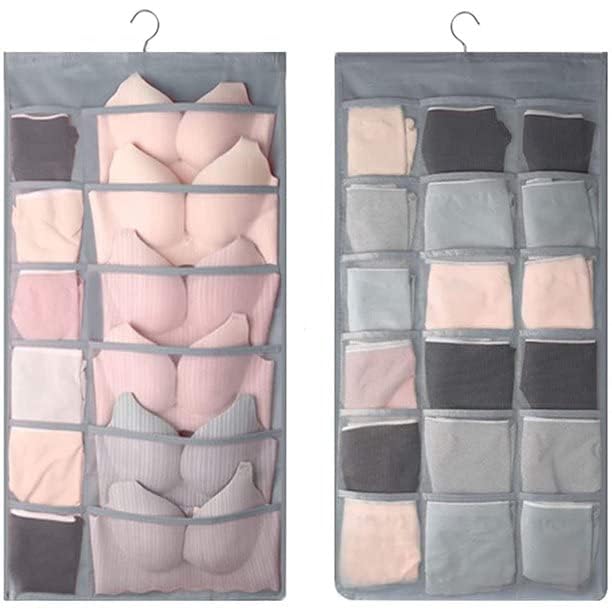 30 Pocket Hanging Organizer GRY – Double Sided, Rectangular