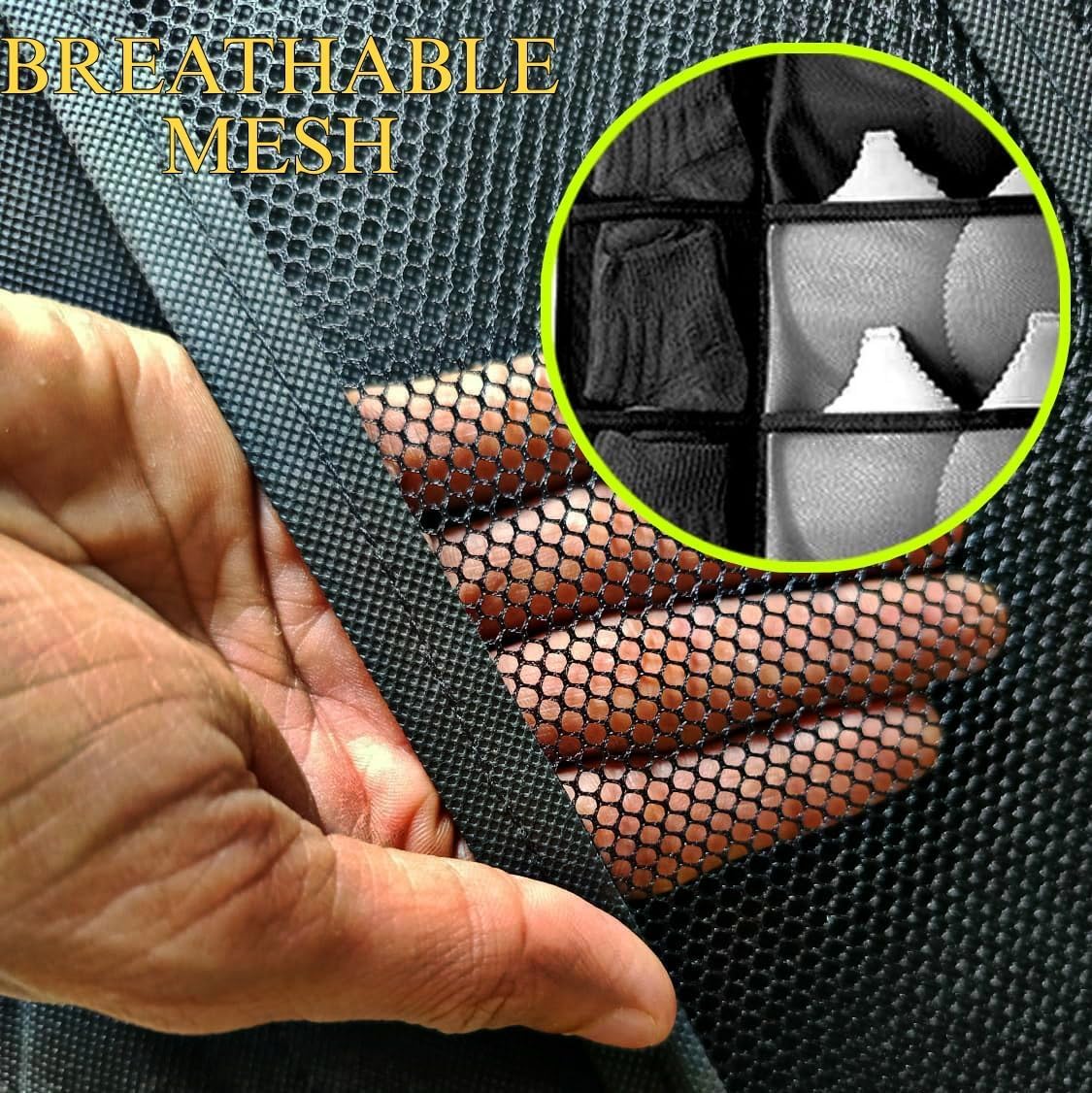 30 Pocket Hanging Organizer BLK – Double Sided, Rectangular