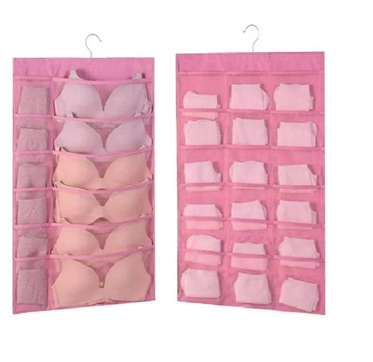 30 Pocket Hanging Organizer PNK – Double Sided, Rectangular