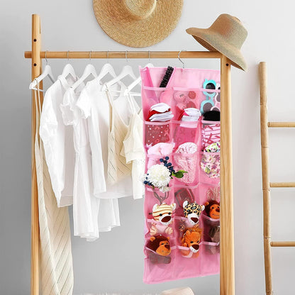 30 Pocket Hanging Organizer PNK – Double Sided, Rectangular