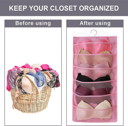 30 Pocket Hanging Organizer PNK – Double Sided, Rectangular