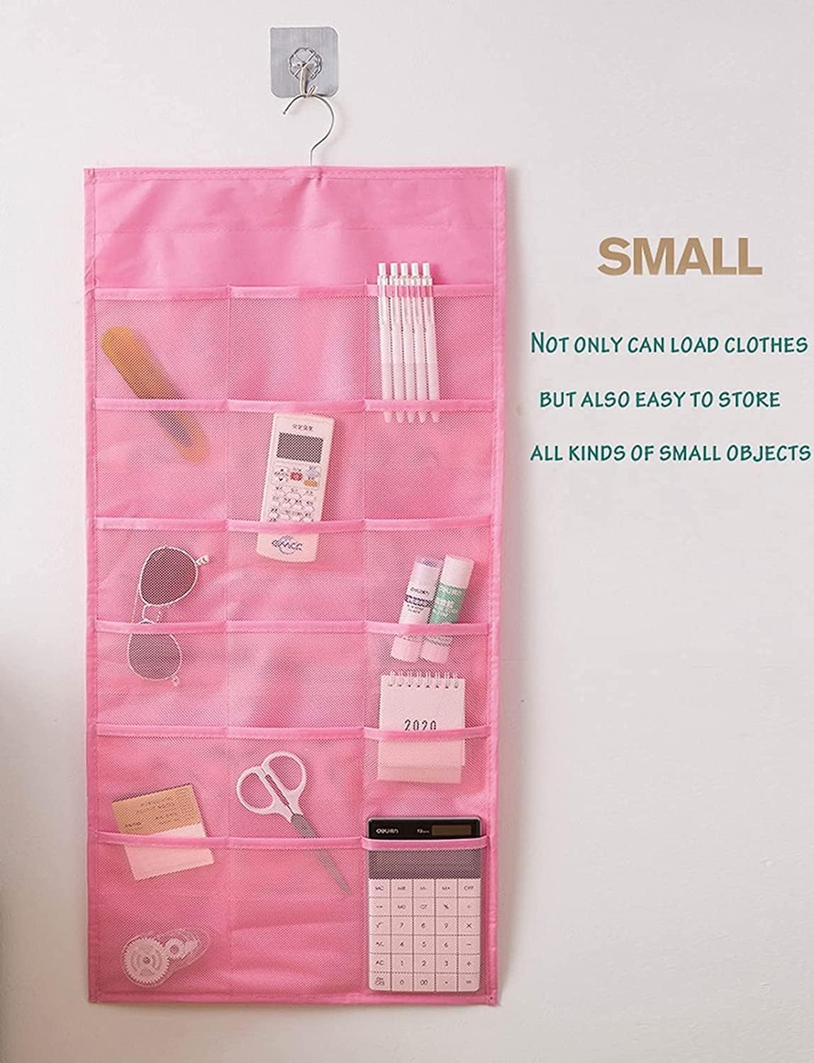 30 Pocket Hanging Organizer PNK – Double Sided, Rectangular