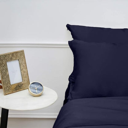 Renva Set of 2 Satin Silk Pillowcase for Hair and Skin Standard Size 18"X 28" with Soft Breathable Smooths Cooling Pillow Covers for Sleeping (Blue)