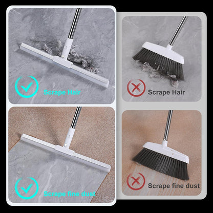 44" Silicone Floor Wiper, 180° Rotating Handle for Multi-Surface Cleaning