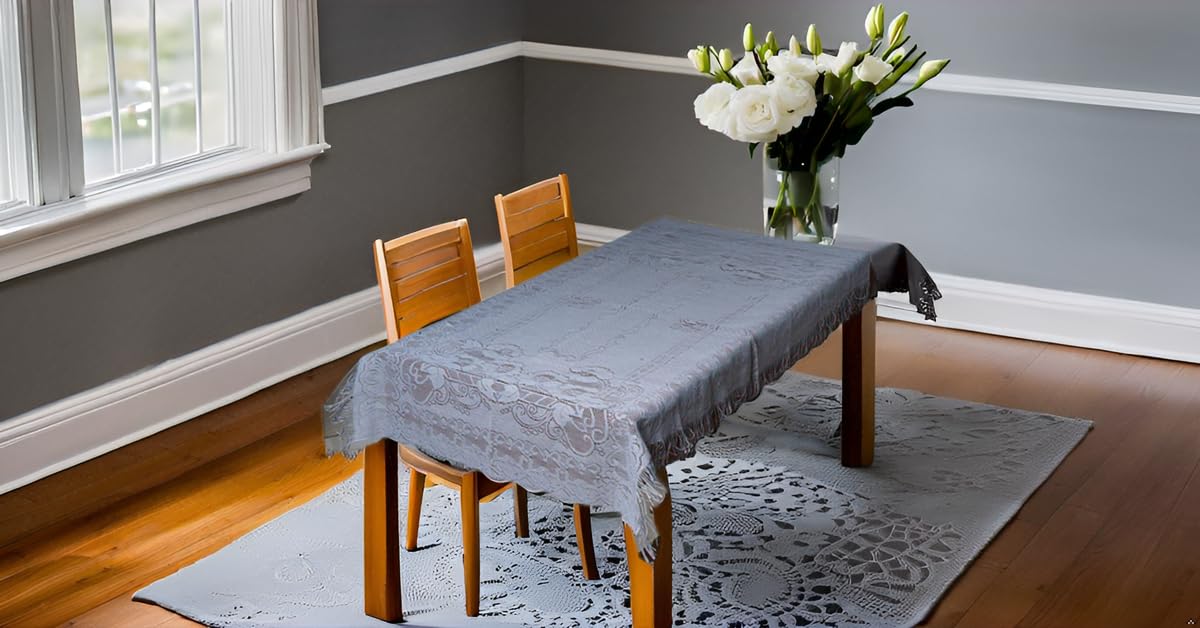 Dining Table Cover GRY Rectangular, Washable, 40x60Inch