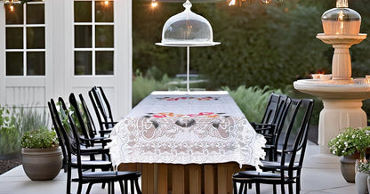 Dining Table Cover WHT Rectangular, Washable, 40x60Inch
