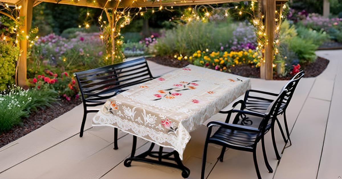 Dining Table Cover BRN Rectangular, Washable, 40x60Inch