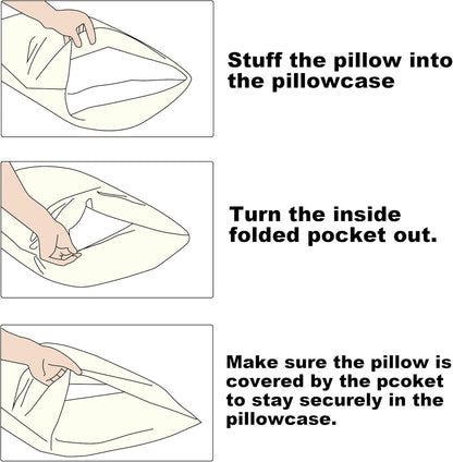 Renva Set of 2 Satin Silk Pillowcase for Hair and Skin Standard Size 18"X 28" with Soft Breathable Smooths Cooling Pillow Covers for Sleeping (Blue)