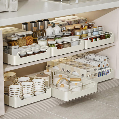Pull Out Heavy Duty Cabinet Organizer for Kitchen WHT Large/Small Sizes