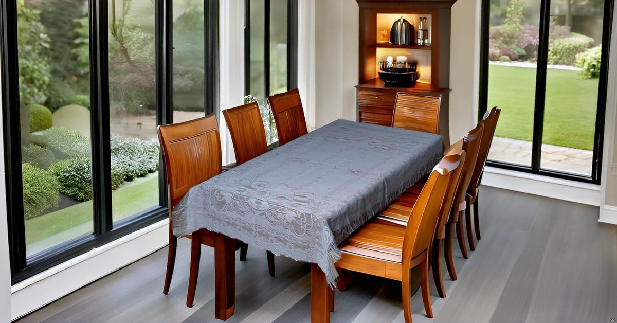 Dining Table Cover GRY Rectangular, Washable, 40x60Inch