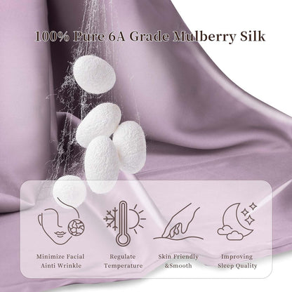 Renva Set of 2 Satin Silk Pillowcase for Hair and Skin Standard Size 18"X 28" with Soft Breathable Smooths Cooling Pillow Covers for Sleeping ( Rose Gold)