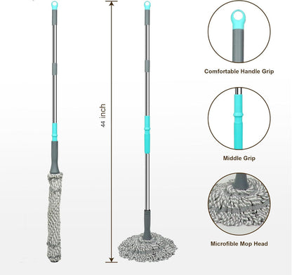 Self-Wringing Twist Mop, 44.5" Handle, Heavy Duty Floor Cleaner