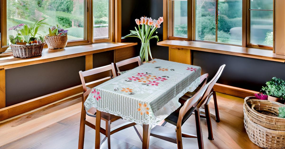 Dining Table Cover GRN Rectangular, Washable, 40x60Inch