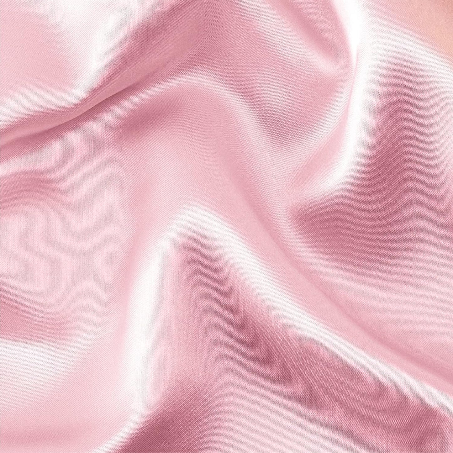 Renva Set of 2 Satin Silk Pillowcase for Hair and Skin Standard Size 18"X 28" with Soft Breathable Smooths Cooling Pillow Covers for Sleeping (pink)