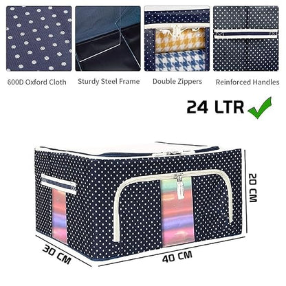 Clothes Storage Bin BLU DOT 24L/66L, Foldable, Polcotton