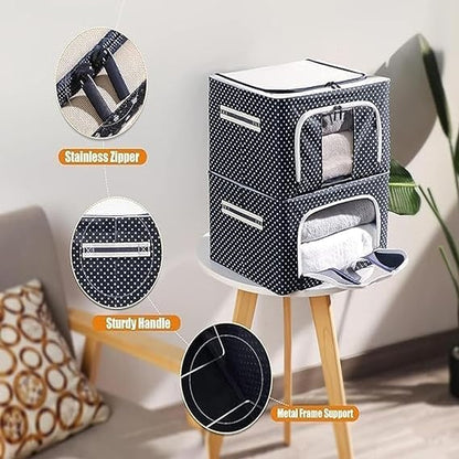 Clothes Storage Bin BLU DOT 24L/66L, Foldable, Polcotton