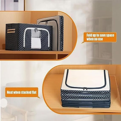 Clothes Storage Bin BLU DOT 24L/66L, Foldable, Polcotton