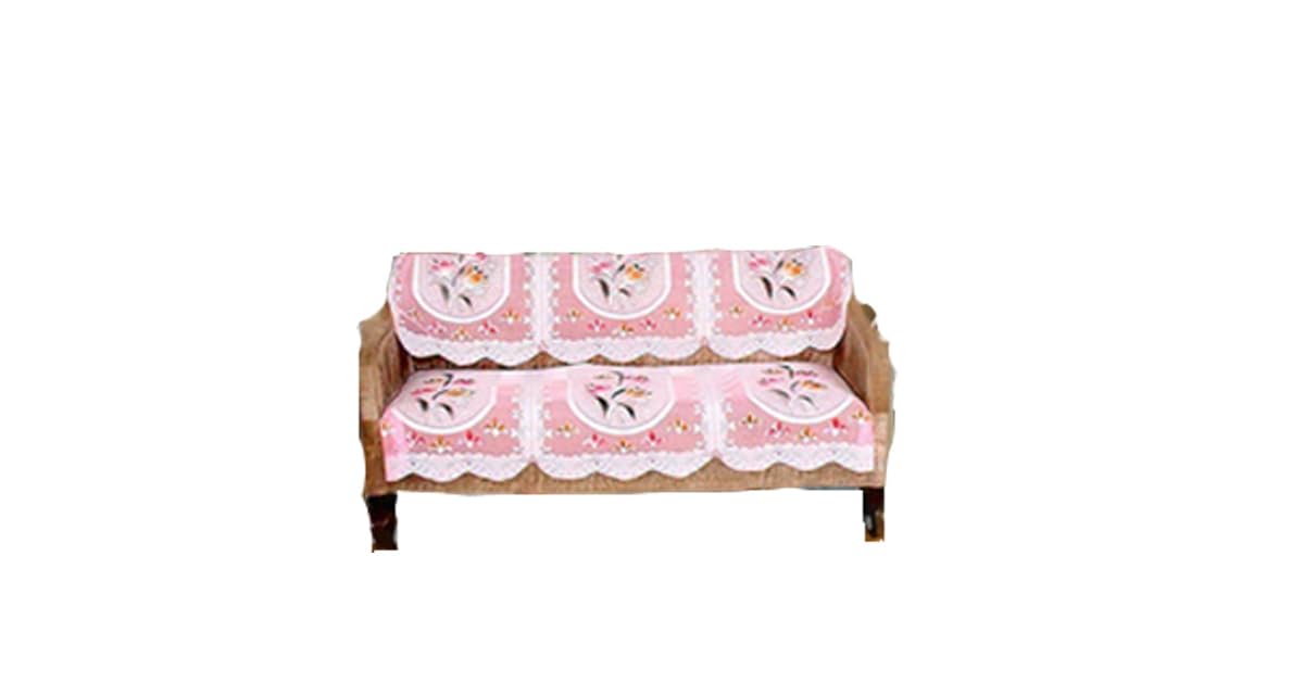 Cotton Sofa Cover PNK – 3,5 and 7 Seater, Floral Printed