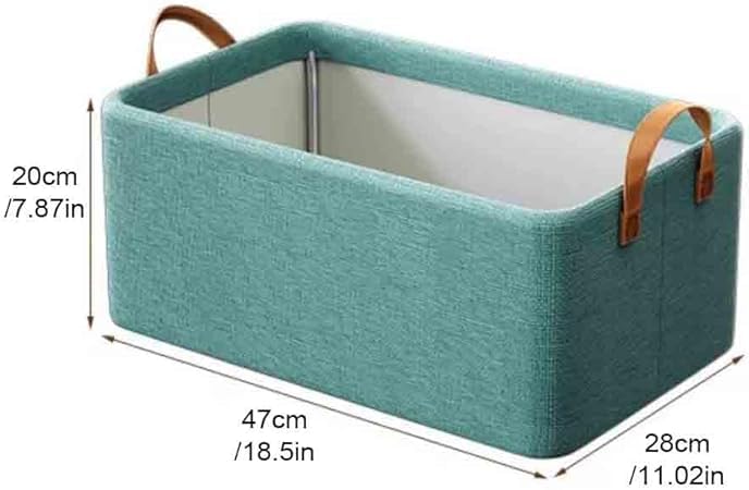 Collapsible 26L Storage Bin GRY Foldable, Fabric with Lid