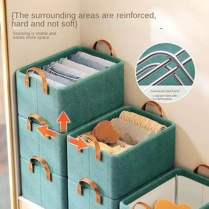 Collapsible 26L Storage Bin GRY Foldable, Fabric with Lid
