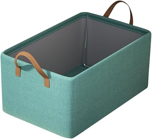 Collapsible 26L Storage Bin GRY Foldable, Fabric with Lid