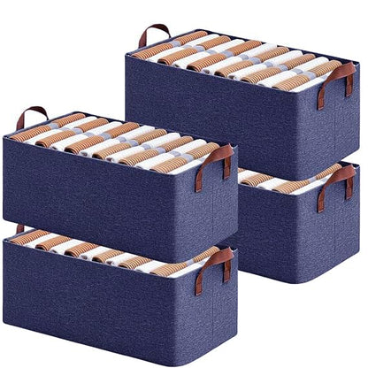 Collapsible 26L Storage Bin GRY Foldable, Fabric with Lid