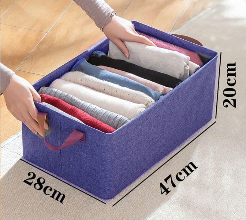 Collapsible 26L Storage Bin GRY Foldable, Fabric with Lid
