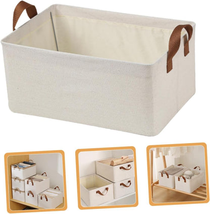 Collapsible 26L Storage Bin GRY Foldable, Fabric with Lid
