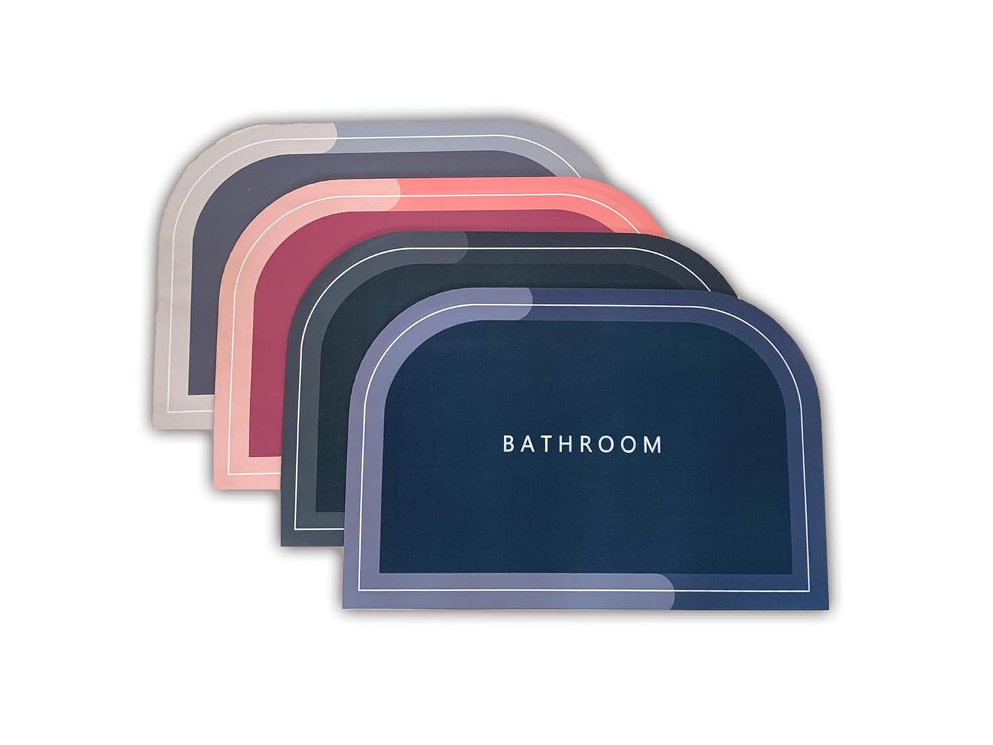 Printed Rectangle Doormat MultiColor Anti-Skid, 3.5mm, 60x40cm