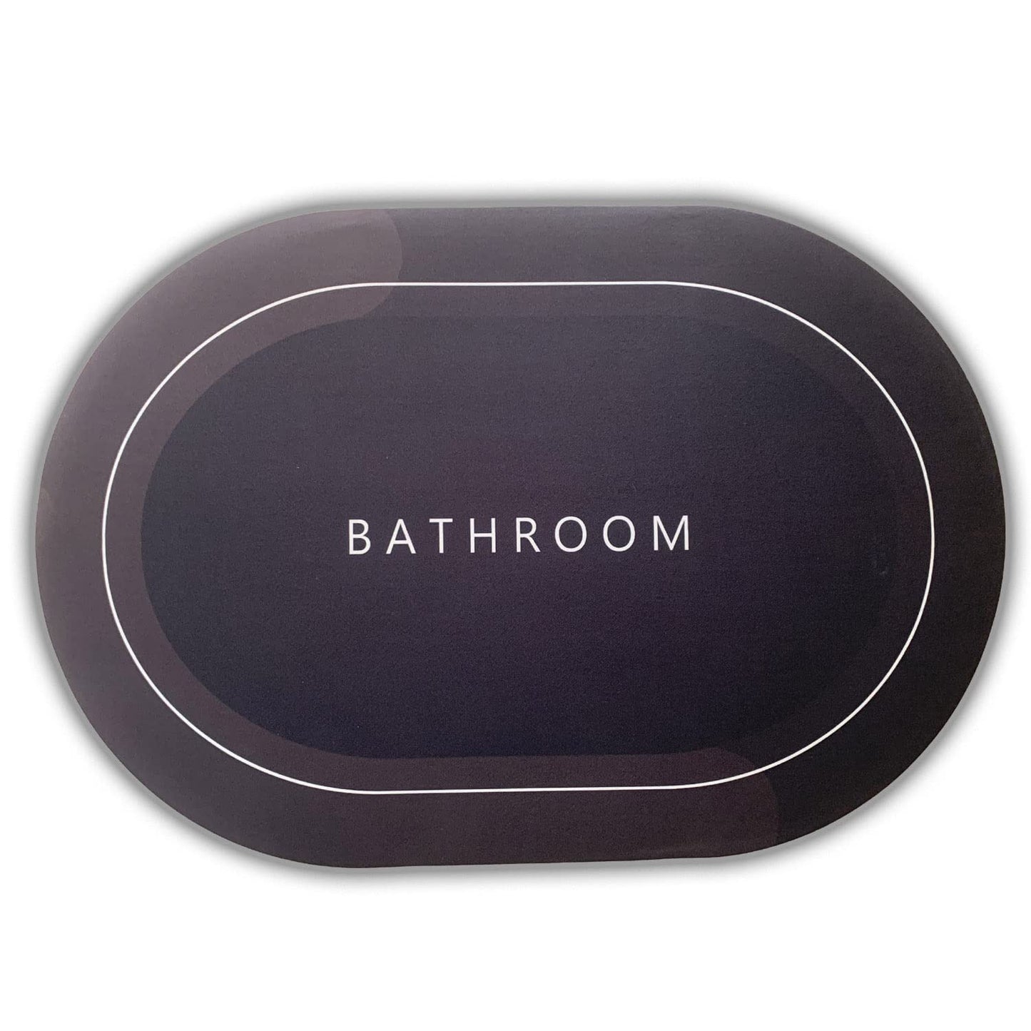 Round Printed Doormat BLU 3.5mm Anti-Skid, 60x40cm