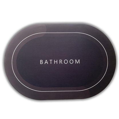 Round Printed Doormat BLU 3.5mm Anti-Skid, 60x40cm