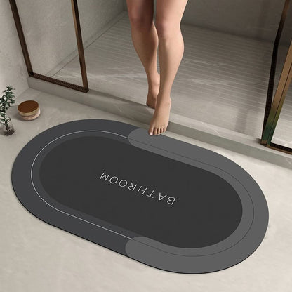 Printed Round Doormat BLK Anti-Skid, 3.5mm, 60x40cm