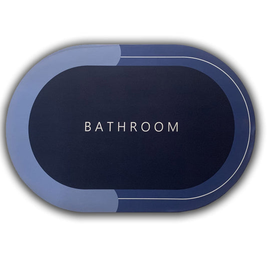 Round Printed Doormat BLU 3.5mm Anti-Skid, 60x40cm