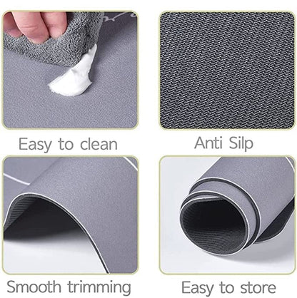 Round Bathroom Doormat PNK Anti-Skid, 3.5mm Thick, 60x40cm