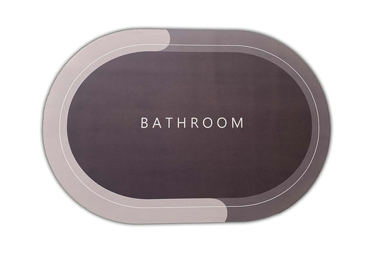 Water-Absorbent Round Mat GRY Anti-Skid, 3.5mm, 60x40cm