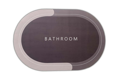 Round Bathroom Doormat PNK Anti-Skid, 3.5mm Thick, 60x40cm
