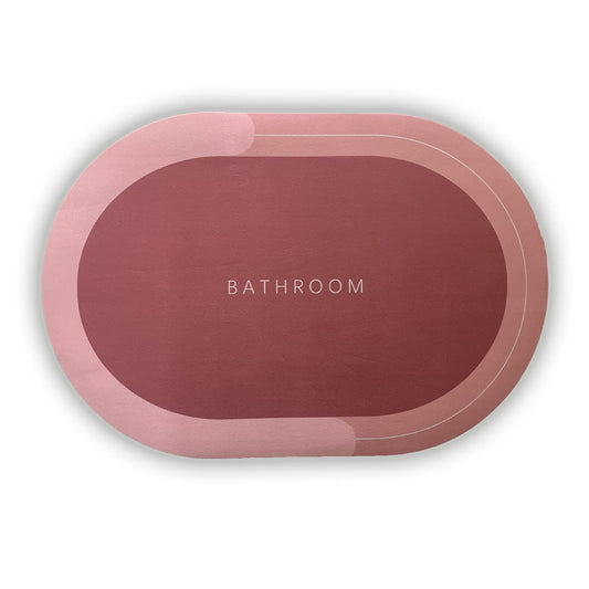 Round Bathroom Doormat PNK Anti-Skid, 3.5mm Thick, 60x40cm