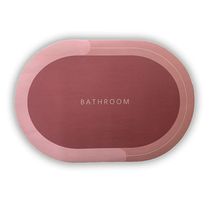 Water-Absorbent Round Mat GRY Anti-Skid, 3.5mm, 60x40cm