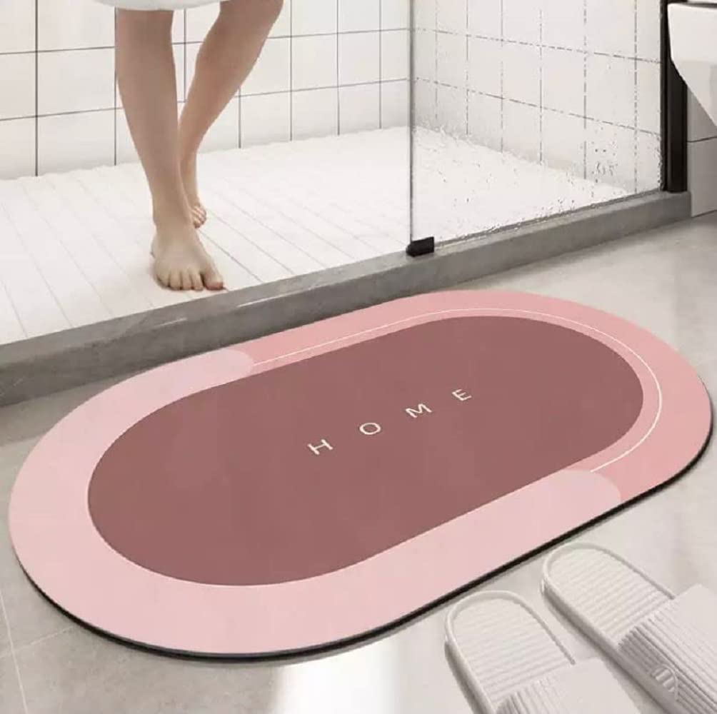 Round Bathroom Doormat PNK Anti-Skid, 3.5mm Thick, 60x40cm