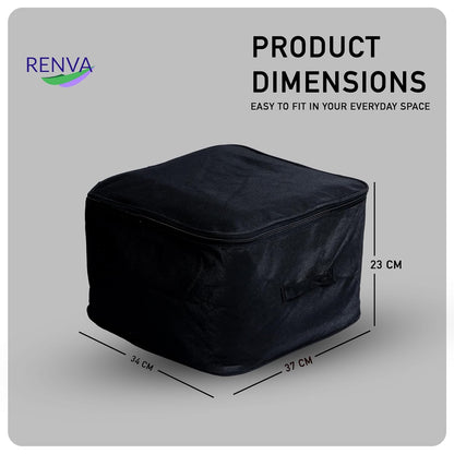 Underbed Storage Bag BLK, Foldable, Moisture-Proof, 30L