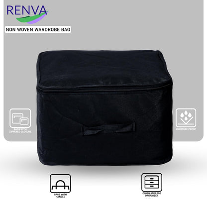 Underbed Storage Bag BLK, Foldable, Moisture-Proof, 30L