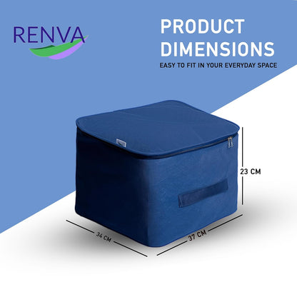 Underbed Storage Bag BLU, Foldable, Moisture-Proof, 30L