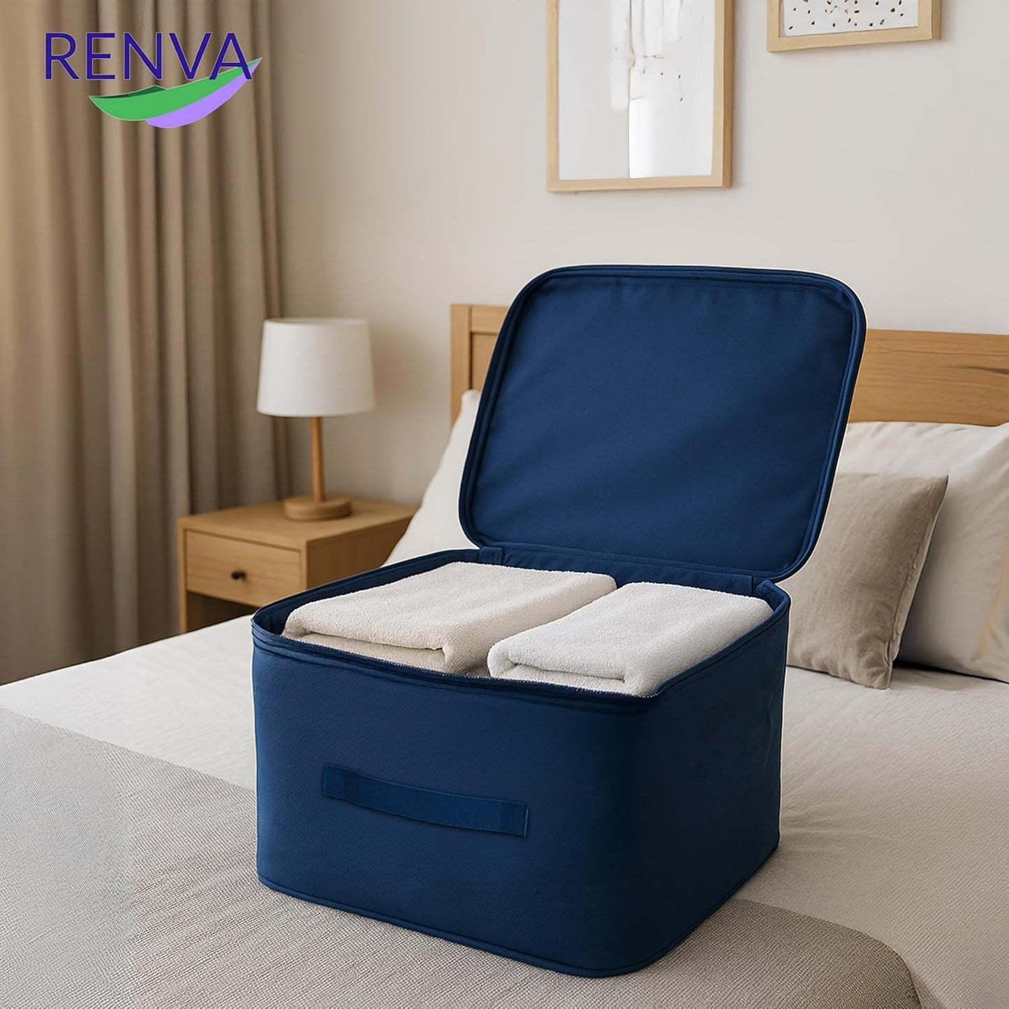 Underbed Storage Bag BLU, Foldable, Moisture-Proof, 30L