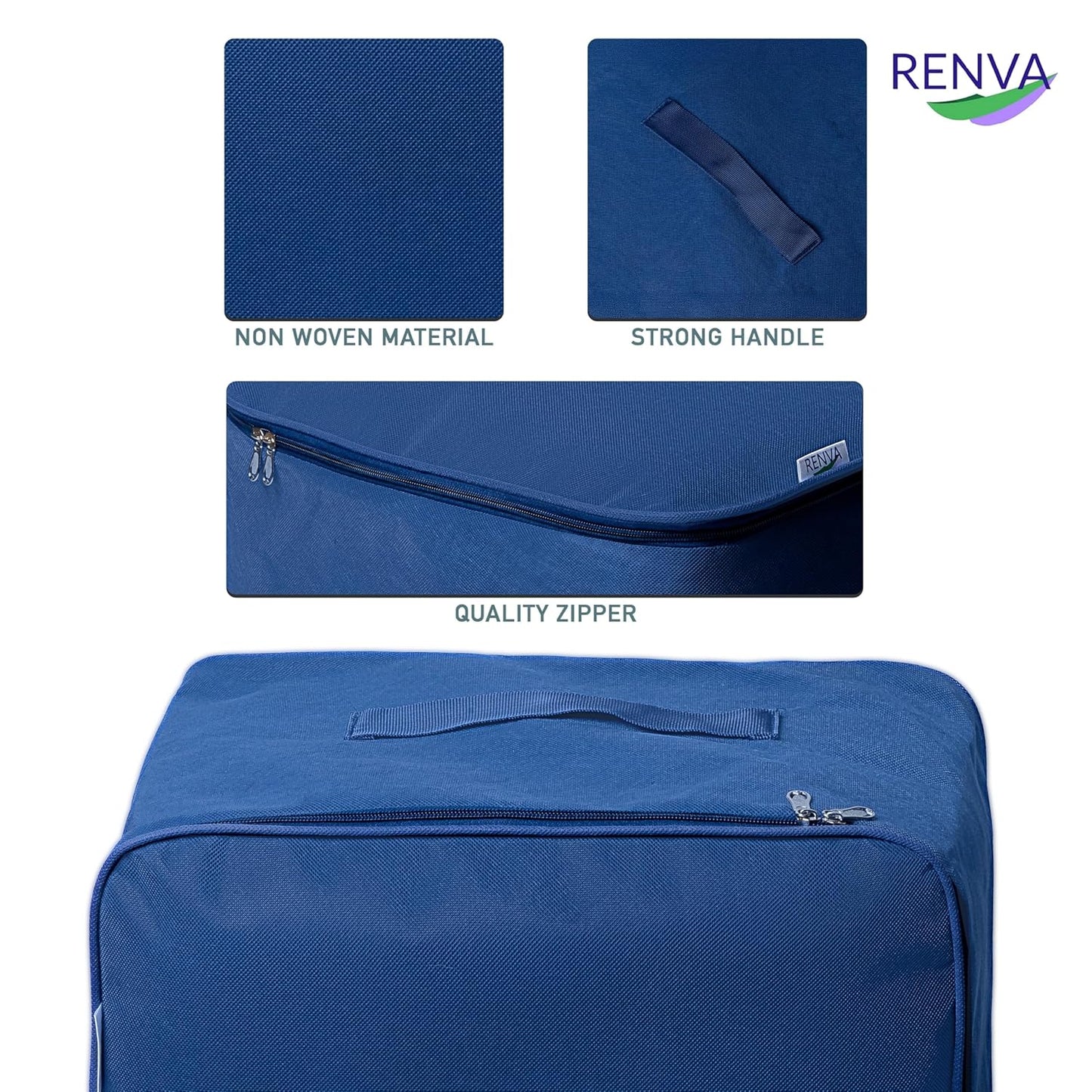 Underbed Storage Bag BLU, Foldable, Moisture-Proof, 30L